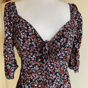 XL Wild Fable Floral ditsy print target dress 60s mod atomic go go retro style